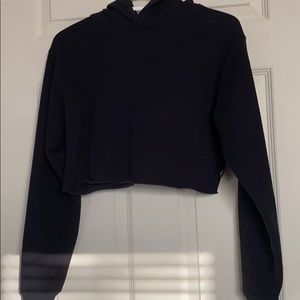 Black TNA cropped hoodie